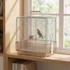 Folding 304 Stainless Steel Pet Cage Light Weight Rustproof Bird Cage With Secure Lock For Easy Transport