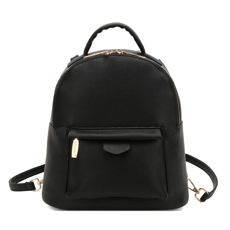 Backpack women's backpack new travel bag texture pu leisure travel schoolbag