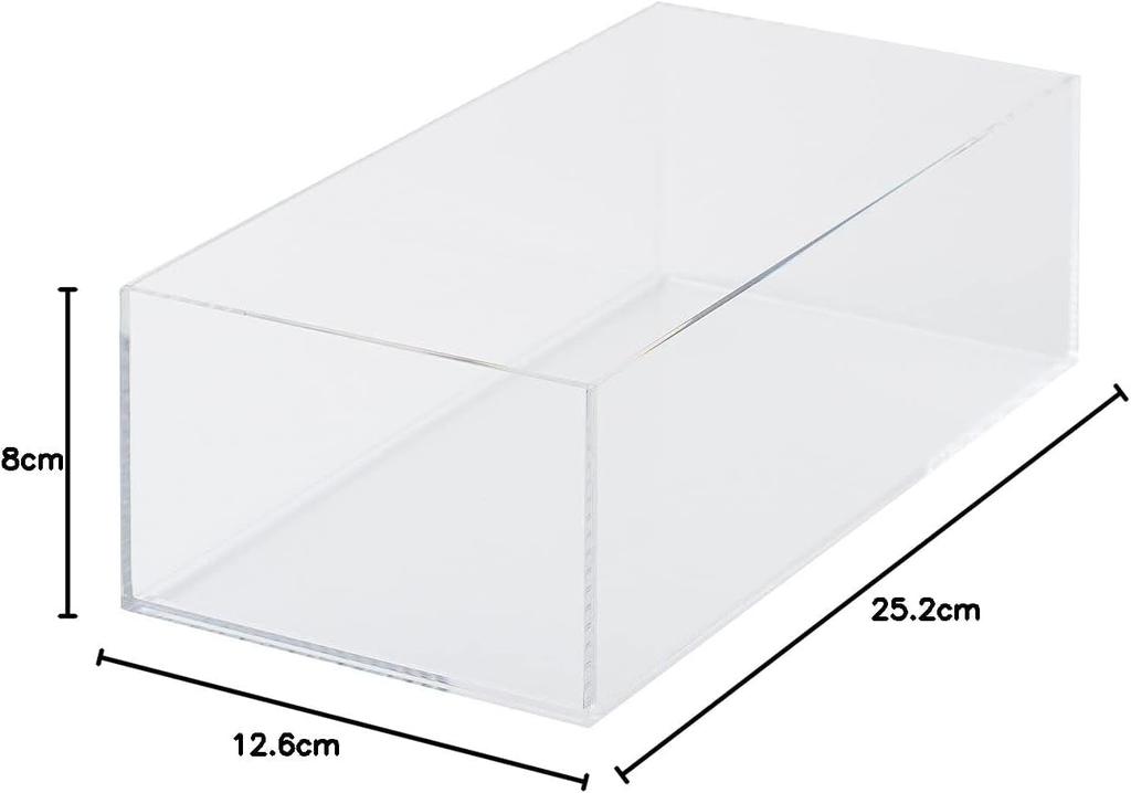 MUJI Stacking Acrylic Storage Box Medium W25.2×D12.6×H8cm Transparent Clothing Organizer
