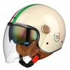 Lightweight Vintage Motorcycle Helmet With Dual Visor Motorbike Riding 3/4 Open Half Helmet Retro Casco Moto 3C & Dot