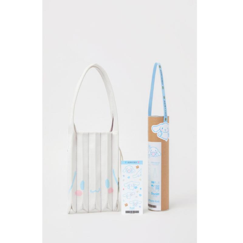 Joseph & Stacey Lucky Pleats Knitwear Small CinnamoRoll Cream White Women Bag