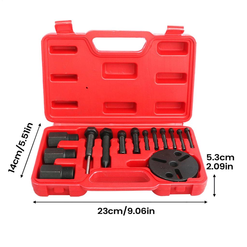 Air Conditioning Clutch Removal Tool AC Compressor Remover Installer Puller 14 Pcs Car AC Repair Kits For Automative Vehicle Car
