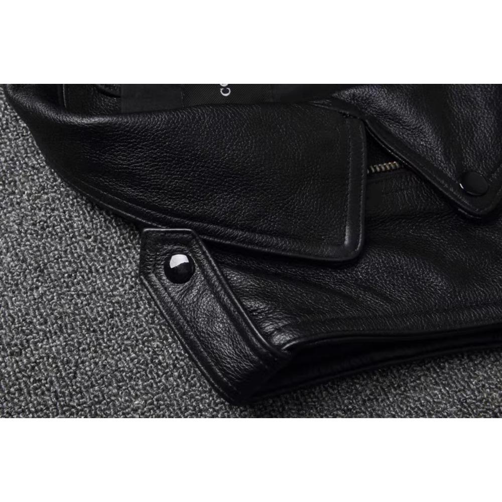 Chinesische Größe Echtes Kuh Leder Weste Gürtel Motorrad Weste Für Männer Biker Weste Slim Fit Rindsleder Leder Jacken Ärmellose Frühling Herbst