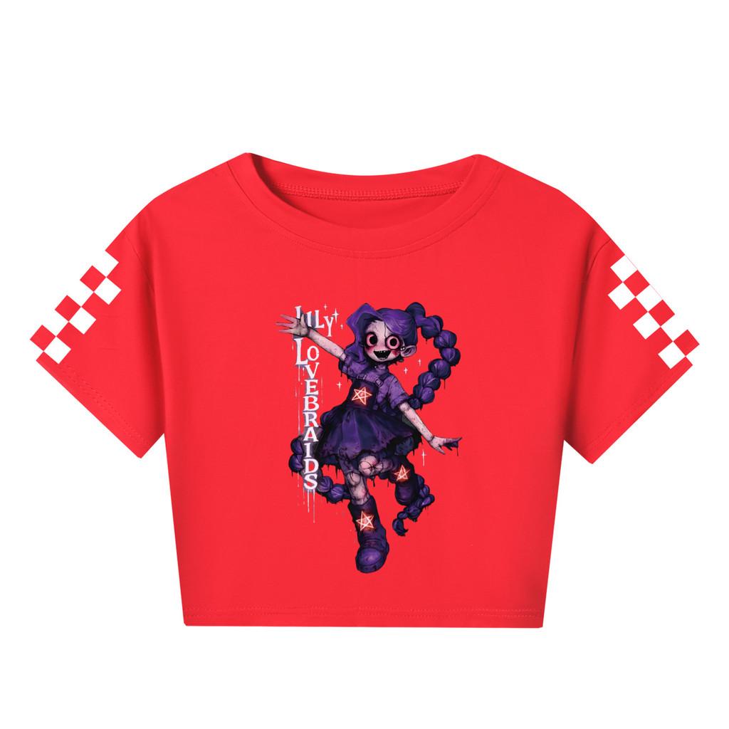 5583 Kids Girls Lily Lovebraids Print Short Style T-Shirt