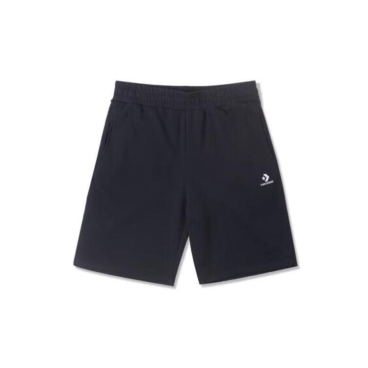 Converse Go-To Embroidered Star Chevron Standard-Fit Fleece Short Asia Sizing  Black  Men s 10023875-A01 M