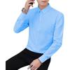 Weißes Slim Fit-Herrenhemd mit langen Ärmeln – Leicht zu bügeln, formelle Geschäfts- und Hochzeitskleidung