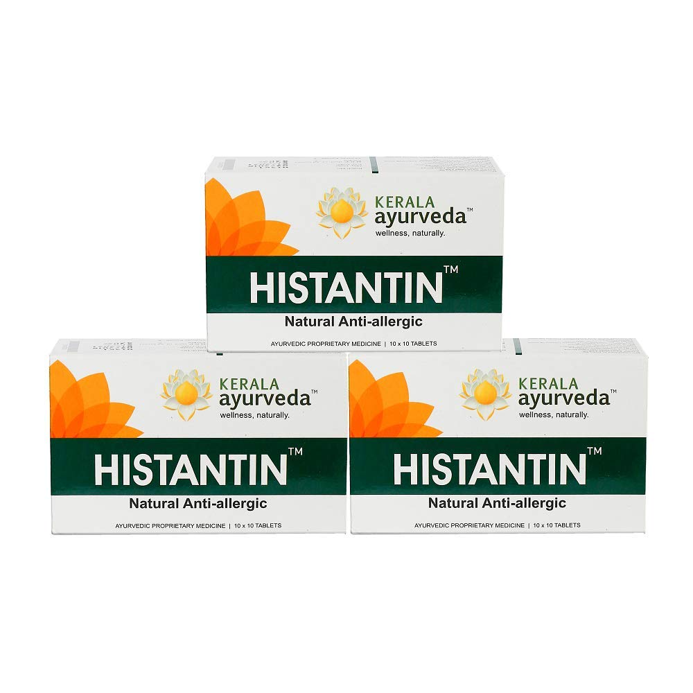 

Kerala Ayurveda Histantin 100 Tablets Non-Drowsy Anti-Allergic Support for Seasonal Respiratory Relief Pack of 3