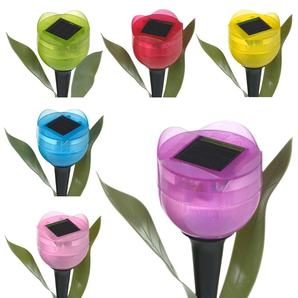 

2Pcs Hot Sale Garland Lights Valentine s Day Tulips Garden Lamp Lawn Lights Solar