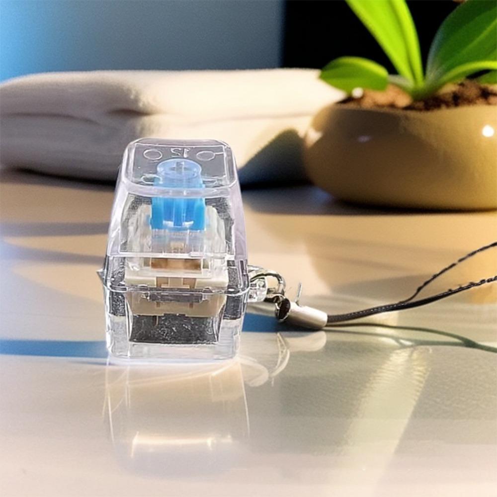 Nycklar Knapp Fidget Nyckelring Med Ljus Klicker Leksak Avslappnande Klämleksak