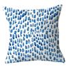 45x45cm Blue Geometric Pillowcase Living Room Sofa Office Seat Lumbar Cushion  Cover Home Decor Throw