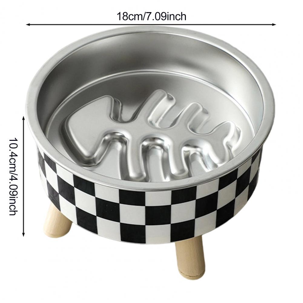 Slow Feeder Cat Bowl Anti Pet Bowl Elevated Cat Bowl with Removable Stainless Steel Slow Feeder Dish for Small Dogs Cats