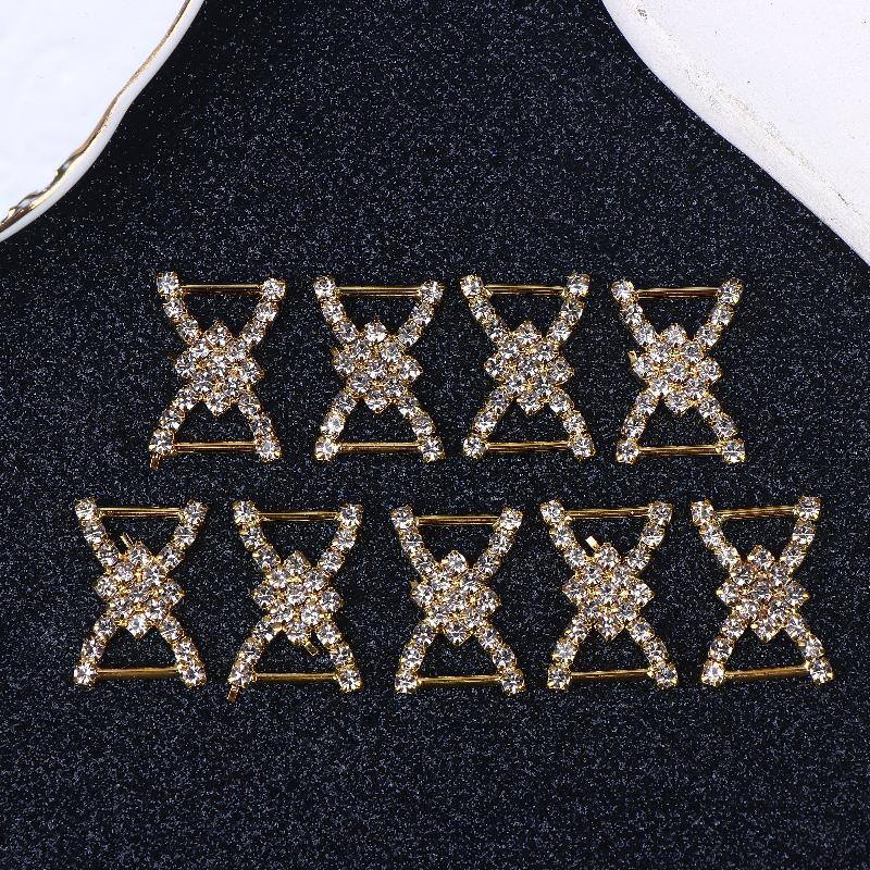 10 sztuk Metalowe Klamry do Paska Bikini Opaska do Włosów Ozdoby Dekoracyjne DIY Suknia Ślubna Odzież Akcesoria Prezentowe