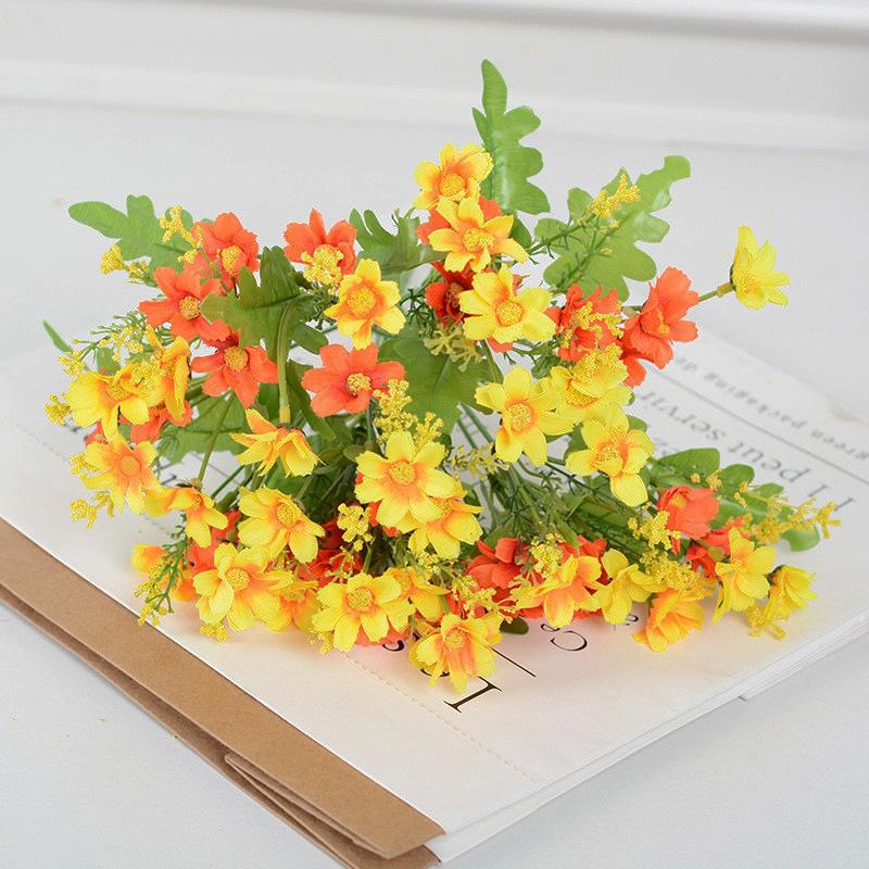 Artificial Flowers Daisies UV Resistant Colorfast Plastic Plants Home Wedding Windows Outdoor Decor  DIY Artificial Flowers