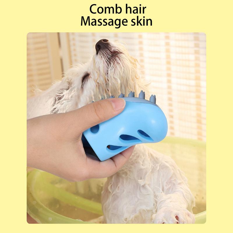 Spazzola da Bagno per Cani Spazzola da Bagno in Gomma per Cani Unica a Forma di Pantofola Spazzola Massaggiante per il Bagno degli Animali Domestici Setole Morbide Forniture per il Bagno dei Cani