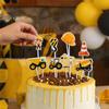 Construction Vehicle - Excavator & Truck Picks, 12 Pack for Construction Birthday Party Decorations