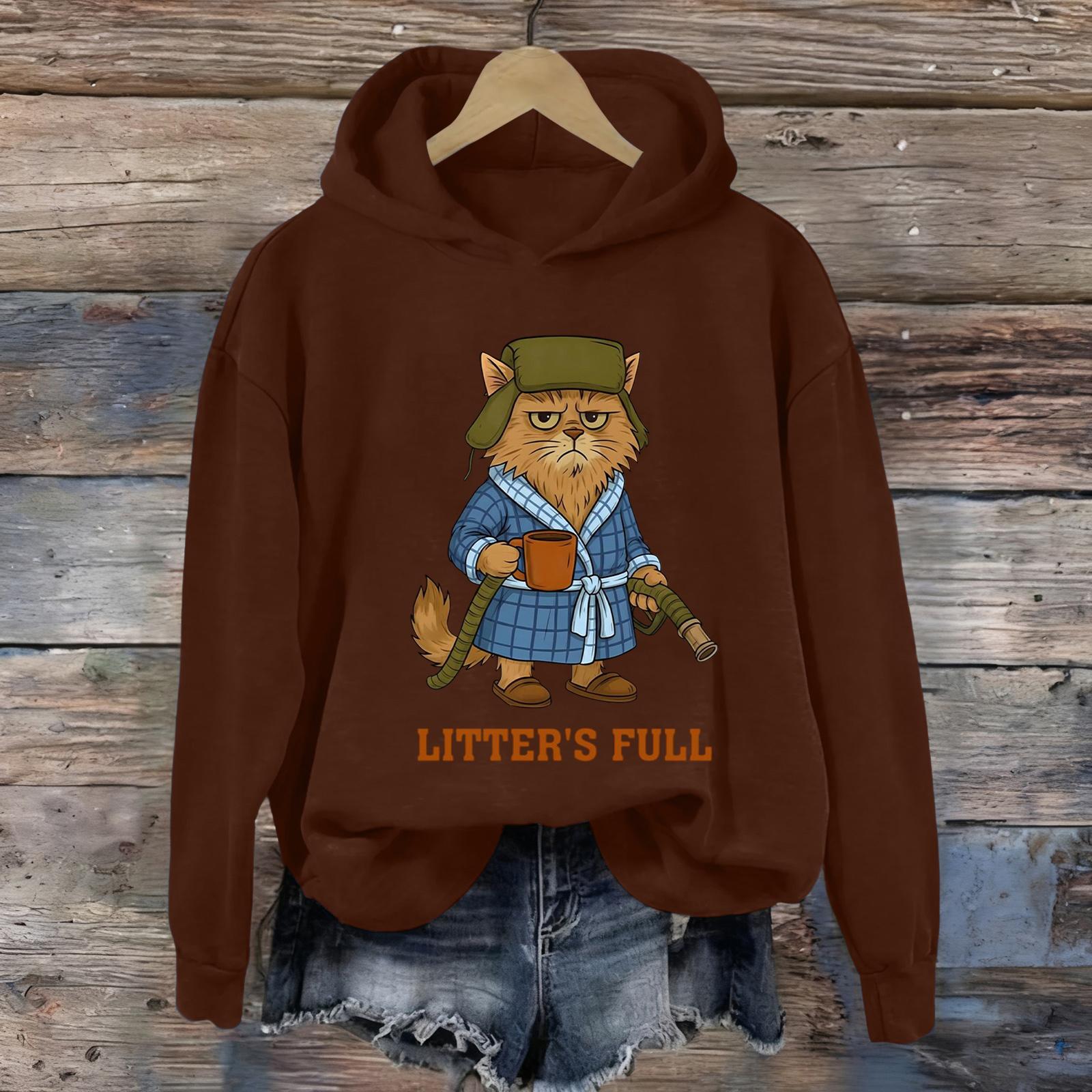 

Женская мода Повседневные универсальные толстовки на каждый день с длинным рукавом и капюшоном XXL коричневый