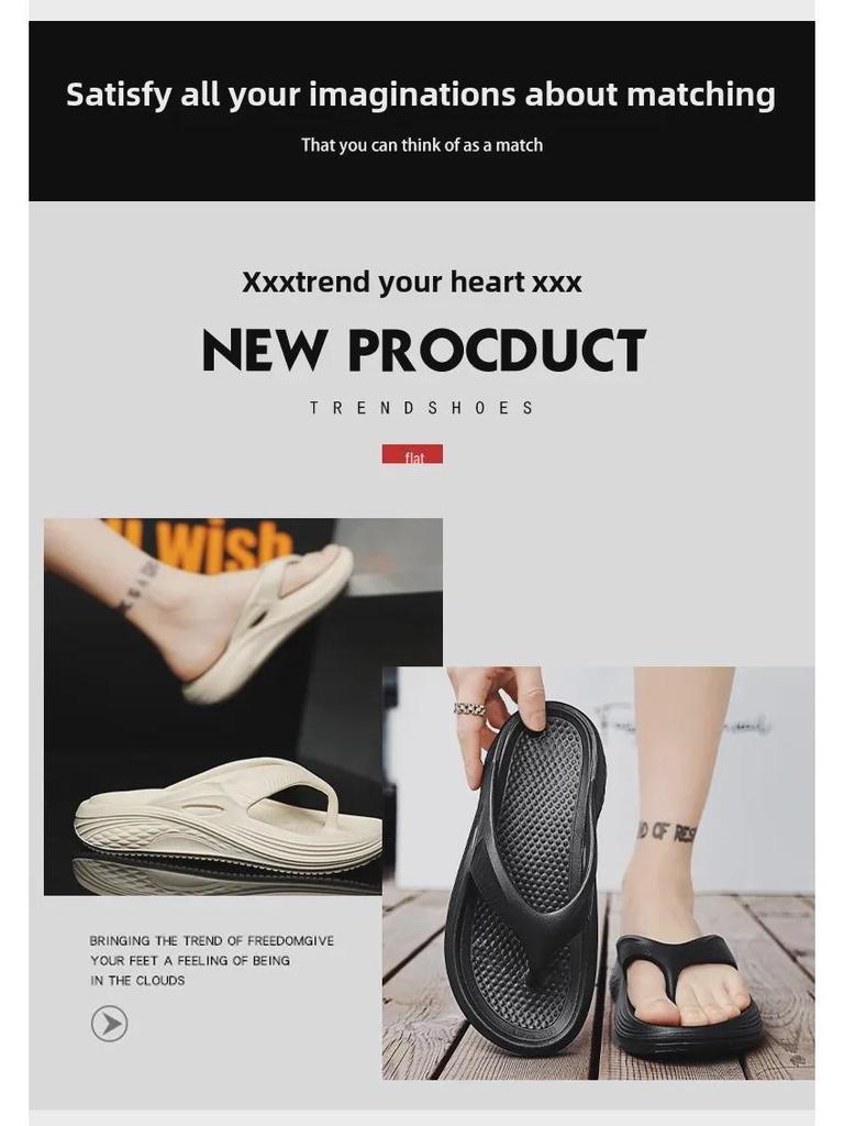 Men's Outdoor EVA Soft Flip Flops - Large Size Fashion Beach Sandals