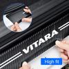 AAGK1 Carbon Fiber Car Sticker Car Door Trunk Protective Strip Anti Scratch Decal for Suzuki VITARA Logo Car Accessories