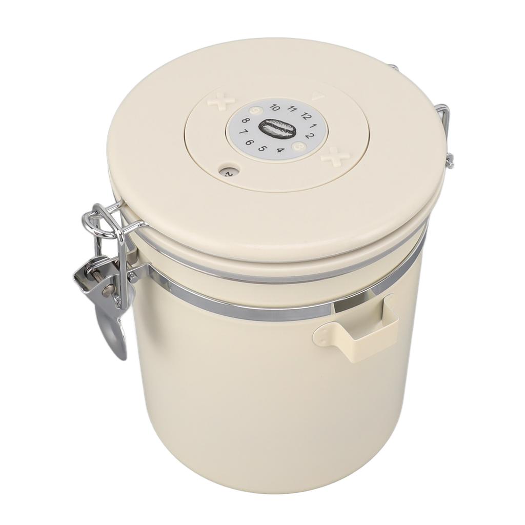 1.5L Coffee Canister Coffee Container with Scoop Date Tracker Stainless Steel Versatile Airtight Food Storage Container