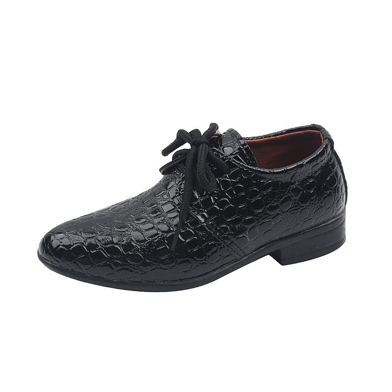 

French Boys Leather Shoespring New Item Light Child Flat Shoe Fashion Child Slip Party British Style Performance Shoe 36