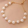 Fashionable Imitation Pearls Stretch Bracelet Minimalist Style Elastic Cord Pull-out Handchain Jewelry For Women Girls