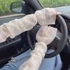 Lace Trimmed Puff Sleeve Arm Covers Sheer Floral Embroidery Sun Protection Sleeves Elegant Loose-Fitting Arm Socks for Women