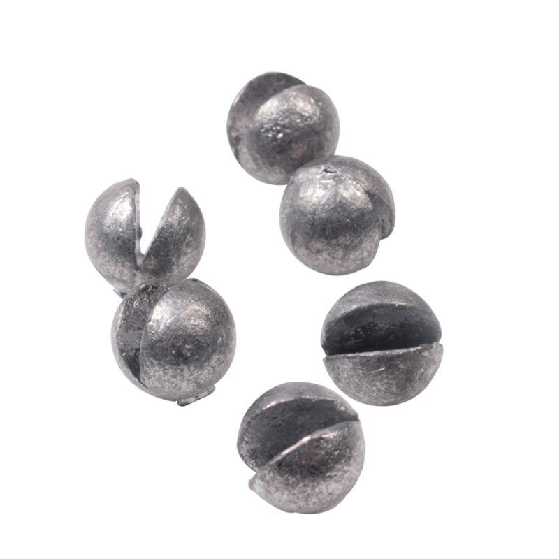100 Pcs//box Open Bite Lead Set Bare Fishing-clip Drop Biting Round Plumb Bob Hot