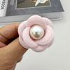 Large Pearl Flower Brooches Solid Color Felt Camellia Flower Brooches for Women Clothing & Bag Ornaments