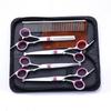 5 In 1 Professional Dogs Grooming Scissors Set Stainless Steel Dog and Cat Hair Thinning Shears with Safety Round Tip for Pet