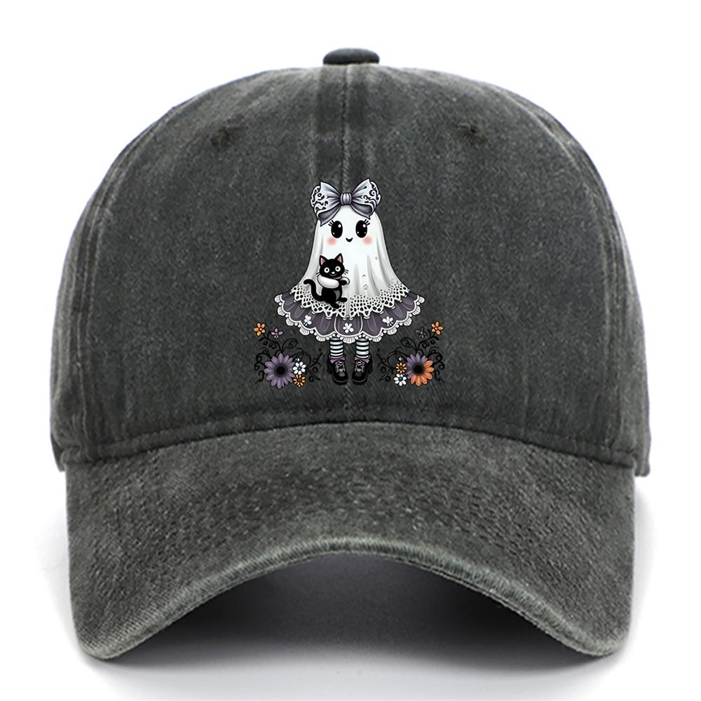 Cute Ghost Printed Baseball Hats for Men and Women, Outdoor Sunscreen Hats for Spring and Summer, Adjustable and Comfortable