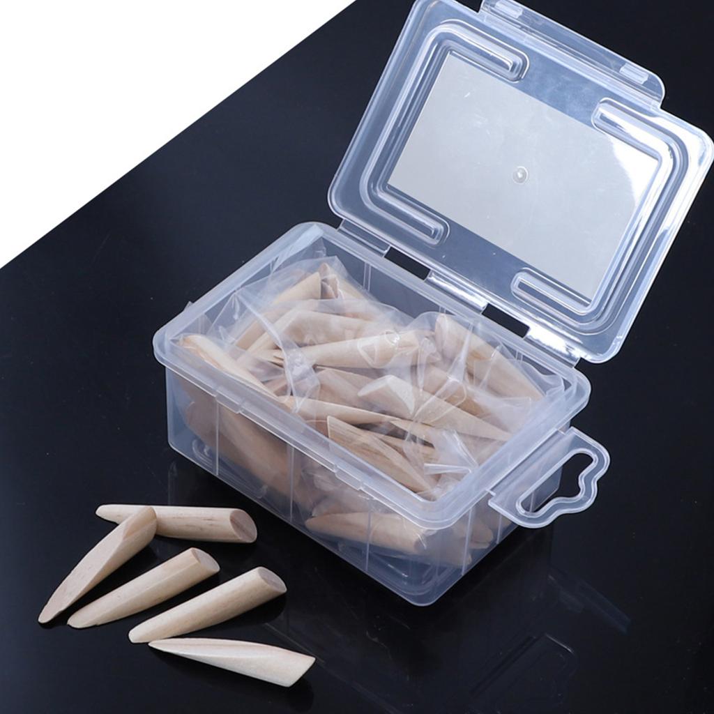 50 Pcs Oblique Hole Wood Hole Plug 9.5mm Pocket Hole Plug Practical Miter Hole Dowel Pins Hardwood Plug Woodworking Tool