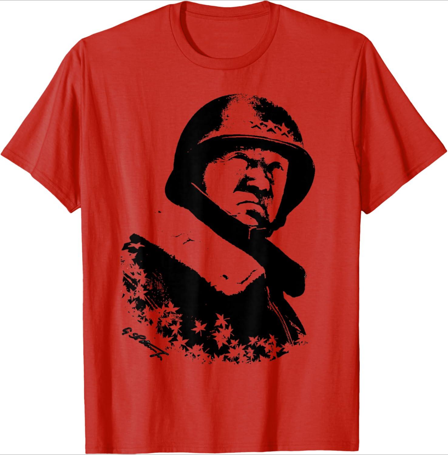 

US Army WW2 General pattern design 100 cotton summer casual Oneck short sleeve printed mens Tshirt S