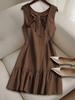 High-Quality Sleeveless Knit Midi Dress - European and American Style