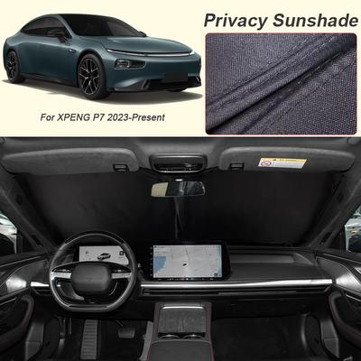 Car Black Window Privacy Sunshade For XPENG P7 2023-Present Auto Anti-UV Heat Insulation Protect Cover Interior Accessory
