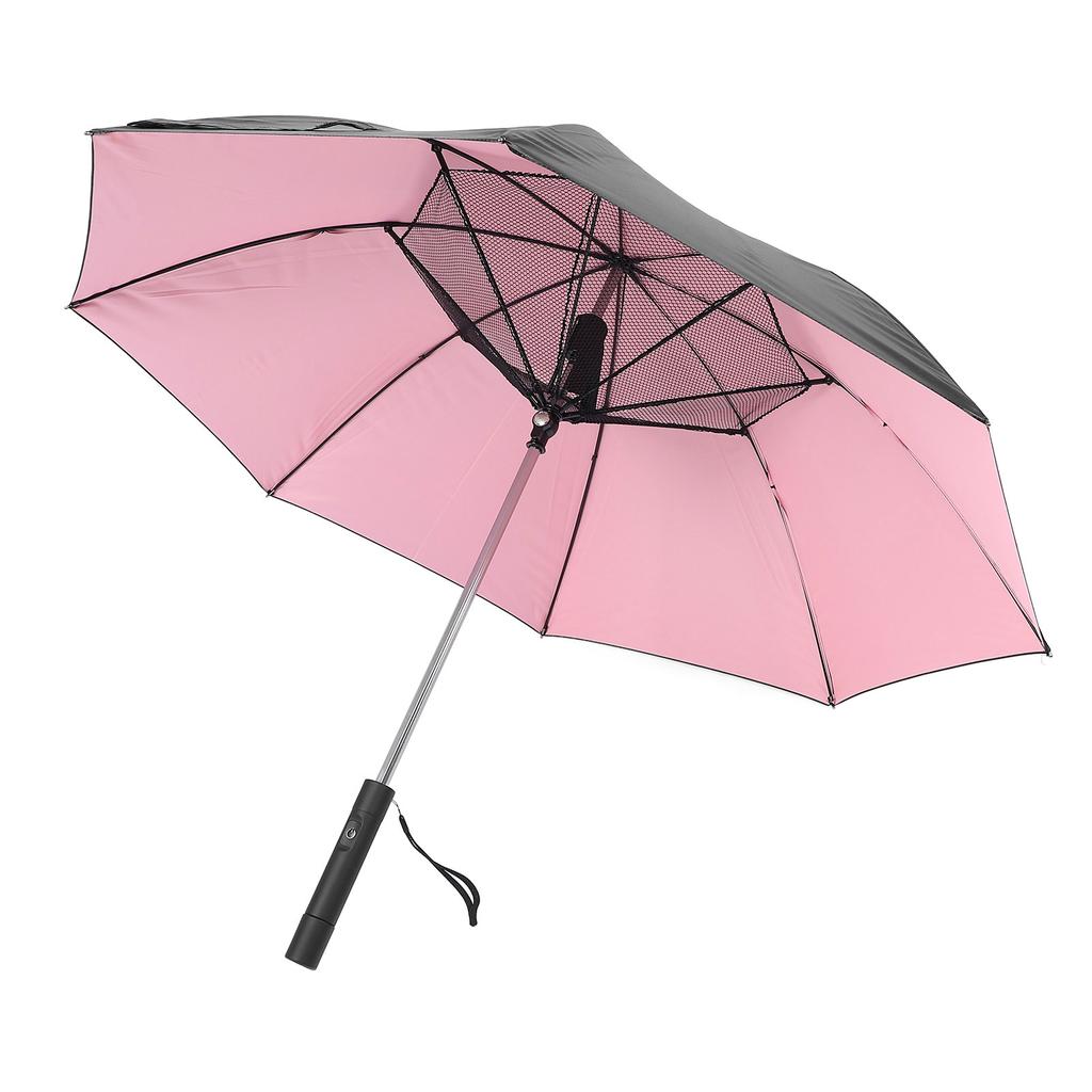 Portable Umbrella with Fan USB Rechargeable 2600mAh Power Bank Sun and Rain Umbrella Folding Compact Umbrella for Hot