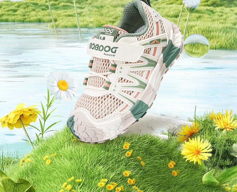 Babudou 2024 Breathable Mesh Shoes for Toddlers - Summer Sports Sneakers for Boys & Girls