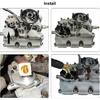 CARMOCAR 6.0L Oil Cooler Flush Kit with Black Aluminum Anodize Adapter replacement for Ford 2003 2004 2005 2006 2007 2008 2009 2010 Diesel