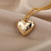 Zircon Four Pointed Star Necklace For Women Men Gold Color Heart Pendant Necklace Romantic Jewelry Collier Bijoux Femme