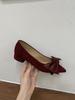 Jonmei for San Thick Heel Bow Pointed Single Shoes Women's Shoes 2025 Spring and Autumn Versatile Commuter Ladyshoes