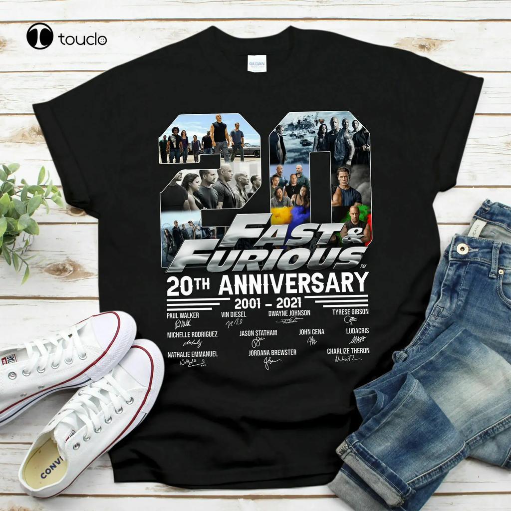 Fast Furious 20th Anniversary Gift For Fan Tshirt Cotton Size S5xl Tee Shirt Unisex