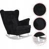 Bonito Rocking Chair, Scandinavian Family Meble, Corduroy, Black, PRO