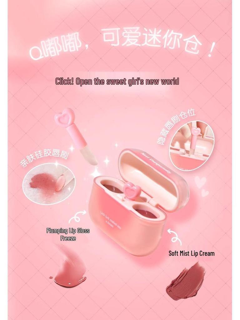 Gogotales Double-Ended Lip Gloss: Long-Lasting, Moisturizing Lip Mud & Mirror Water Light Lipstick