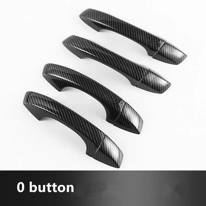 For Seat Ibiza 2018    Carbon Fiber Chrome Car Side Door Handle Cover Trim Sticker Styling Auto Accessories