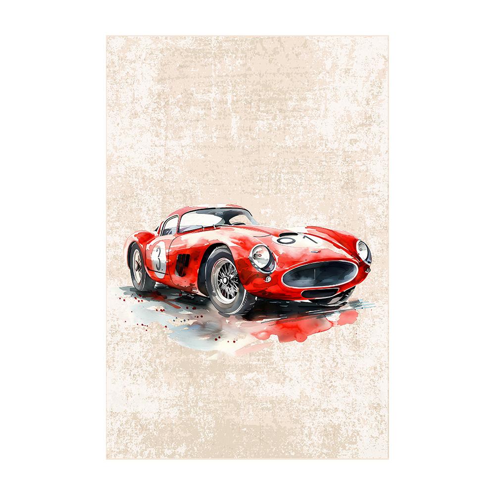Retro F1 Racing Canvas Painting Poster Vintage Racing Car Wall Art Print for Home Decor
