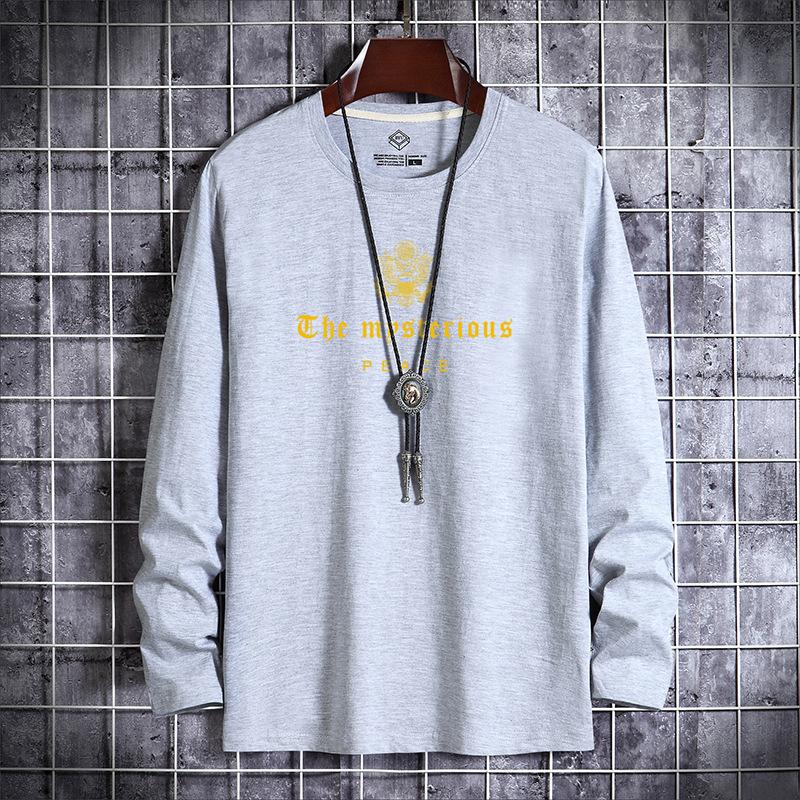 QICED Frühling und Herbst Neue Dünne Abschnitt herren Langarm T-shirt Schlank Kleine Hemd Hemd Bottoming Shirt