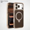 Luxury PU Leather Rotating Metal Magnetic Holder Phone Case For iPhone 13 14 15 16 17 Pro Max For Magsafe Camera Protect Cover