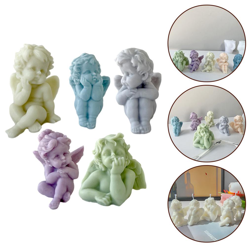 Premium Siliconen Engel Kaars voor Knutselprojecten en Huisdecoratie