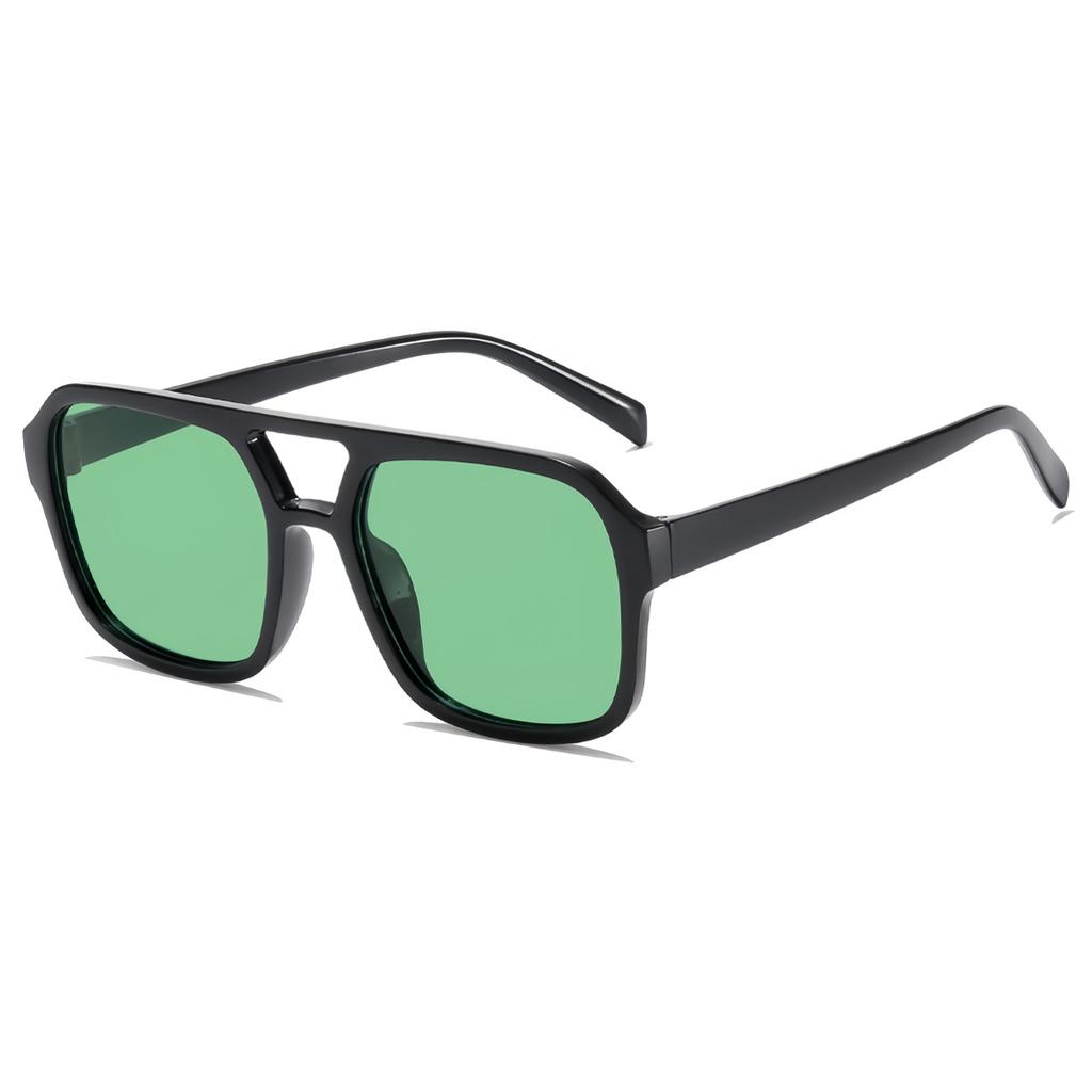 Vintage Square Sunglasses Women Men Double Bridges Sun Glasses Stylish Anti-glare Driving Eyewear Female UV400 Gafas De Sol