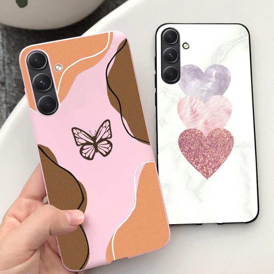 For Funda Samsung Galaxy A55 5G Case Daisy Stylish Painting Soft SIlicone TPU Bumper For Samsung A55 A55 5G GalaxyA55 Coque Etui