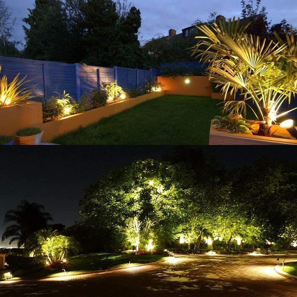 12W 3000K Niedervolt-Gartenleuchten LED Warmweiß Außenbeleuchtung Wasserdichter Außenbereich Gartenweg Strahler